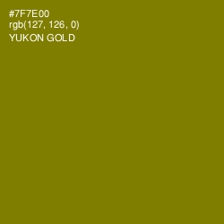 #7F7E00 - Yukon Gold Color Image